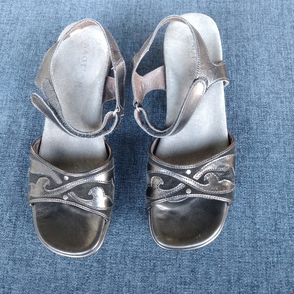 Naot Platform Wedge Sandals Black Women's 38 / US 7